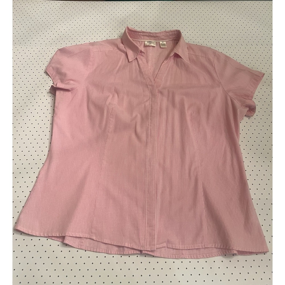 Vintage Riders by Lee‎ Pink Gingham Button Front Shirt Cottagecore XL